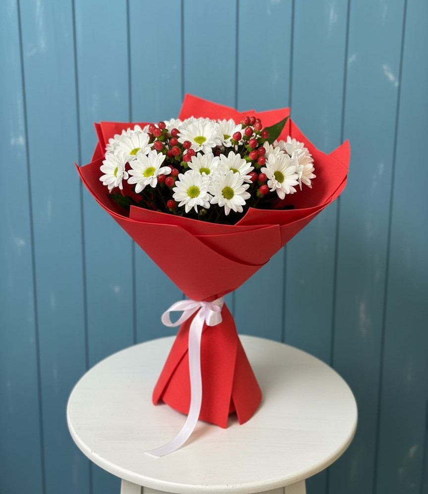 Букет цветов из: Хризантемы в Болтино