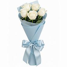 Букет 5 Белых роз Проуд в Болтино