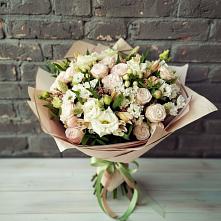 Букет цветов из:  Альстромерии, Розы и Хризантемы в Болтино