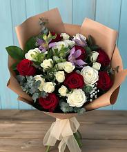 Букет цветов из:  Розы и Альстромерии в Болтино