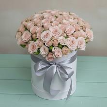 Цветочная композиция из Розы в шляпной коробке #REPLACE_PRED# Болтино