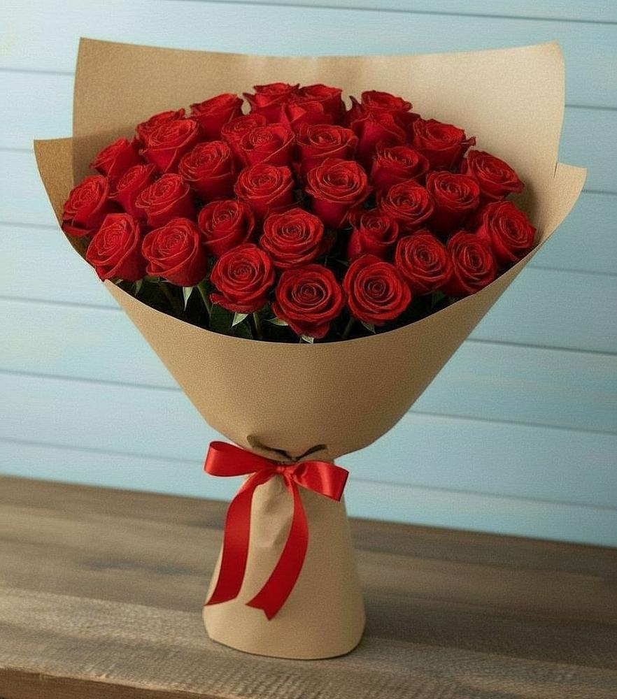 Букет Красные розы Милано в Болтино