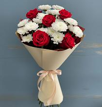 Букет цветов из:  Розы и Хризантемы в Болтино