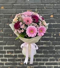 Букет цветов из:  Герберы и Хризантемы в Болтино
