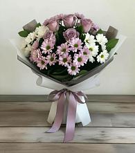 Букет цветов из:  Хризантемы и Розы #REPLACE_PRED# Болтино