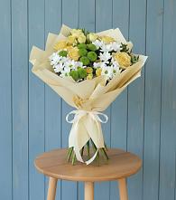 Букет цветов из:  Хризантемы и Розы #REPLACE_PRED# Болтино