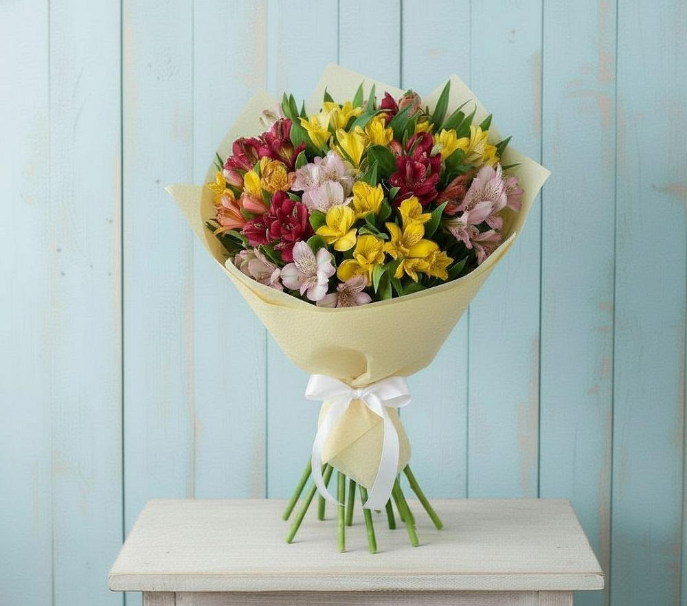 Букет цветов из: Альстромерии в Болтино