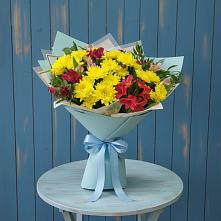 Букет цветов из:  Альстромерии и Хризантемы в Болтино