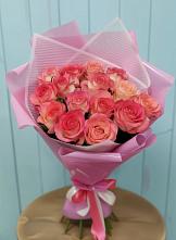 Букет 15 Розовых роз Равель #REPLACE_PRED# Болтино