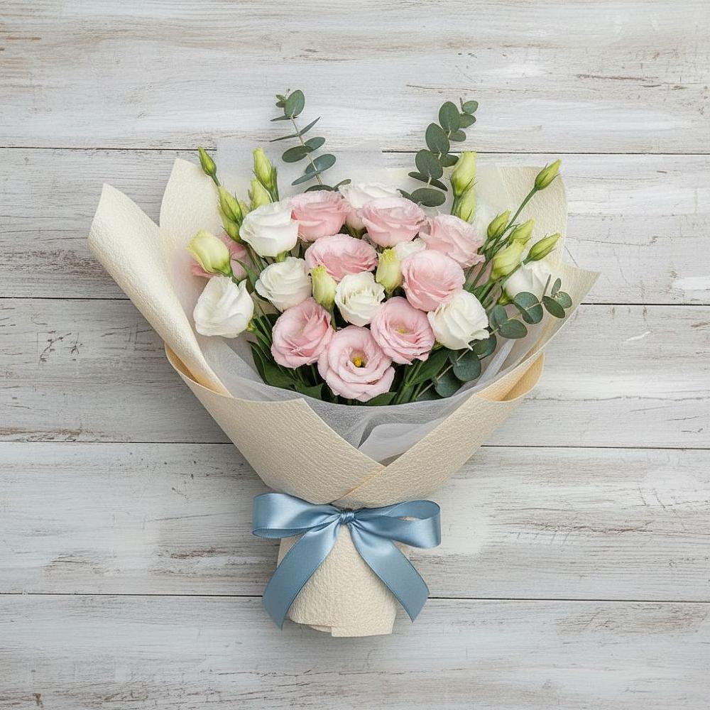 Букет цветов из: Лизиантусы в Болтино